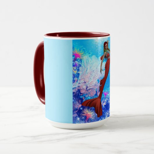 Beautiful Red Mermaid Tasse & Cups (Vorderseite Links)