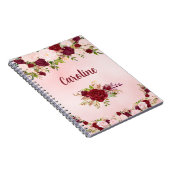 Beautiful Red & Pink Roses Personalized Notizblock (Rechte Seite)
