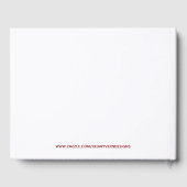 Beautiful Red Poinsettias Guestbook Gästebuch (Rückseite)