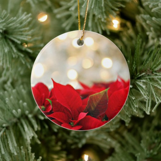 Beautiful Red Poinsettias Weihnachtsschmuck (Baum)