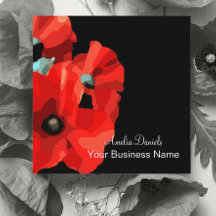 Beautiful Red Poppy Business Card