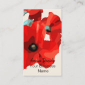 Beautiful Red Poppy Business Card Visitenkarte (Vorderseite)