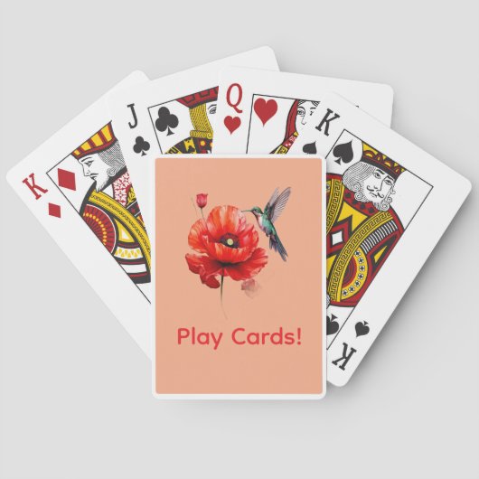 Beautiful Red Poppy In All Its Glory Spielkarten (Rückseite)