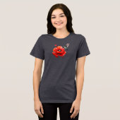 Beautiful Red Poppy In All Its Glory Tri-Blend Shirt (Vorderseite voll)