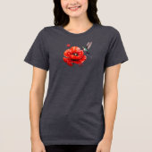 Beautiful Red Poppy In All Its Glory Tri-Blend Shirt (Vorderseite)