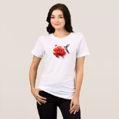 Beautiful Red Poppy In All Its Glory Tri-Blend Shirt (Vorderseite voll)