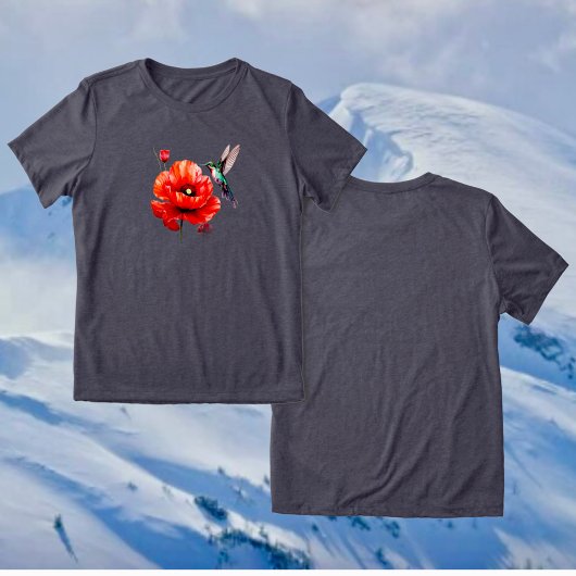 Beautiful Red Poppy In All Its Glory Tri-Blend Shirt