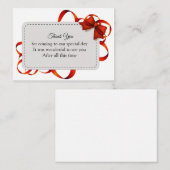 Beautiful Red Ribbon Vielen Dank Karten (Vorne/Hinten)