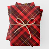 Beautiful red tartan  geschenkpapier set (Beispiel)