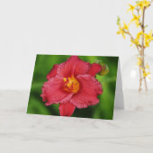Beautiful Red Tropical Blume Note Card Karte (Gelbe Blume)
