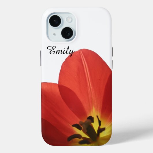 Beautiful Red Tulip | Personalisierter TelefonCase Case-Mate iPhone Hülle (Rückseite)