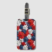Beautiful Red White Bllower Garden Floral USA Gepäckanhänger (Vorderseite Vertikal)