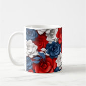 Beautiful Red White Bllower Garden Floral USA Kaffeetasse (Links)