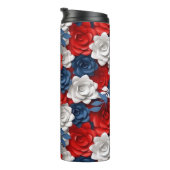 Beautiful Red White Bllower Garden Floral USA Thermosbecher (Nach rechts gedreht)