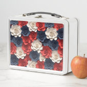 Beautiful Red White Bllower Garden USA Metall Brotdose (Beispiel)