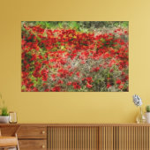 Beautiful Red Wildblume Anemones Abstrakte Kunst Leinwanddruck (Insitu (Wohnzimmer))