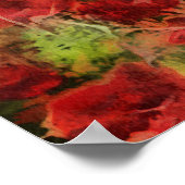 Beautiful Red Wildblume Anemones Abstrakte Kunst Poster (Ecke)