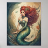 Beautiful Redhead Mermaid II Poster (Vorne)