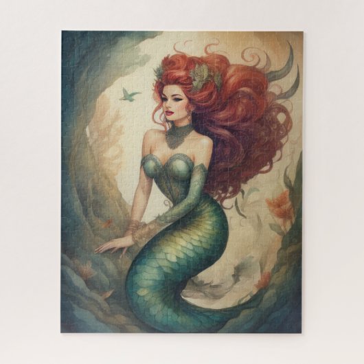 Beautiful Redhead Mermaid Puzzle (Vertikal)