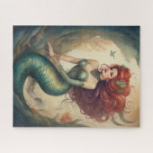 Beautiful Redhead Mermaid Puzzle (Horizontal)