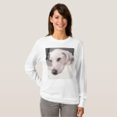 Beautiful Regal White Labrador Mix Dog Gray T-Shir T-Shirt (Vorne ganz)