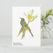 Beautiful Regent Honeyeater Bird Einladung (Stehend Vorderseite)