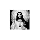 Beautiful religious Sacred Heart of Jesus image Gummistempel (Prägung)