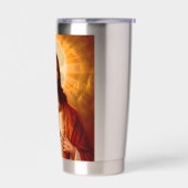 Beautiful religious Sacred Heart of Jesus image Thermobecher (Links)