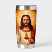 Beautiful religious Sacred Heart of Jesus image Thermobecher (Vorderseite)