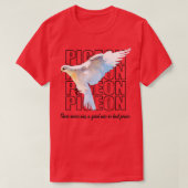 Beautiful Retro Black And White Pigeon 4 T-Shirt (Design vorne)