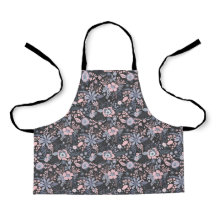 Beautiful retro style blue pastel floral pattern