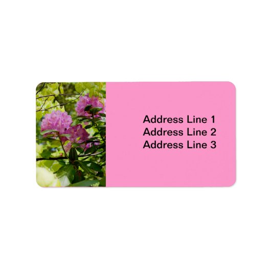 Beautiful Rhododendron Label Adressaufkleber (Vorne)