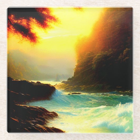 Beautiful River Art Untersetzer (Vorderseite)