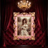 Beautiful Rococo Woman in Field Poster