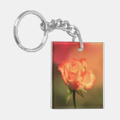 Beautiful Romantic Rose Fotograph Schlüsselanhänger (Vorderseite links)