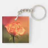 Beautiful Romantic Rose Fotograph Schlüsselanhänger (Rückseite)
