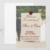 Beautiful Romantic Wedding Invitation | Elegant Lo Einladung (Vorne/Hinten)