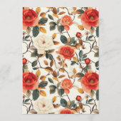 Beautiful Rose Accent Birthday Party Einladung (Rückseite)