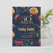 Beautiful Rose Aesthetic Nature-Inspired Parties Einladung (Stehend Vorderseite)