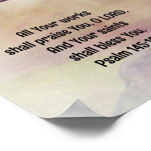 Beautiful Rose Bibelverse Art Poster (Ecke)