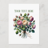 Beautiful rose bundle customizable postkarte (Vorderseite)