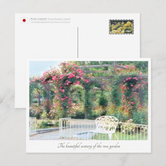 Beautiful Rose Garden Postkarte (Vorne/Hinten)