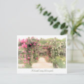 Beautiful Rose Garden Postkarte (Stehend Vorderseite)