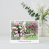 Beautiful Rose Garden Postkarte (Stehend Vorderseite)