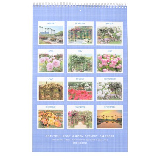 Beautiful Rose Garden Scenery Calendar (Type-A) Kalender (Rückseite)