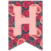 Beautiful Rose Themed Birthday Wimpelkette (Zweite Fahne)