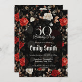 Beautiful Rose Themed Romantic Party Einladung (Vorne/Hinten)