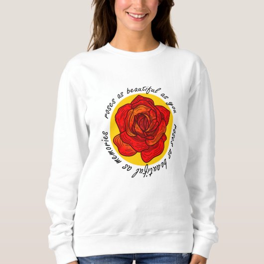 Beautiful Rose Typography Art hoodie (Vorderseite)