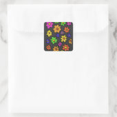 beautiful roses quadratischer aufkleber (Tasche)