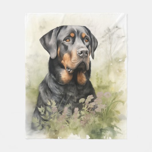 Beautiful Rottweiler Fleecedecke (Vorderseite)